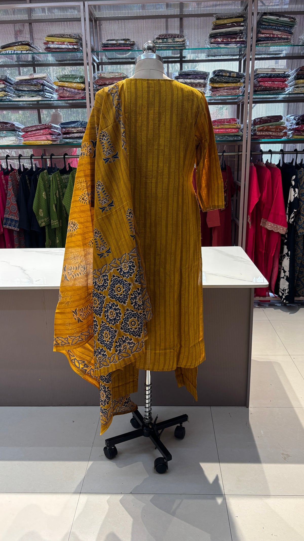 MUSTORD YELLOW - PURE COTTON KURTA SET