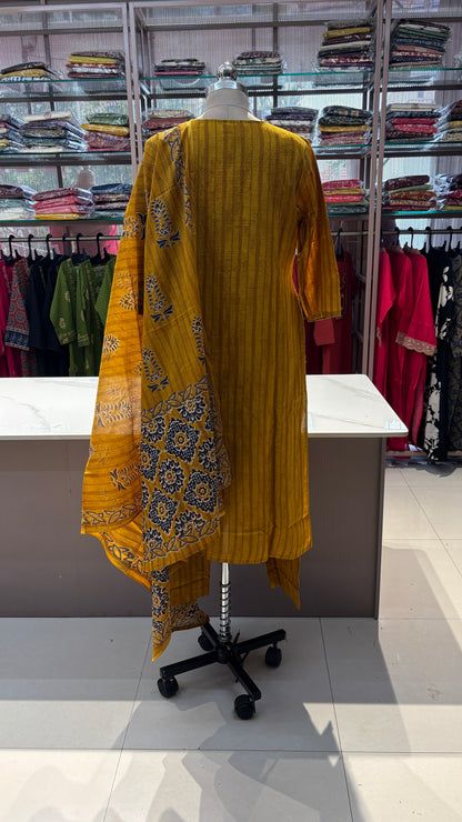 MUSTORD YELLOW - PURE COTTON KURTA SET