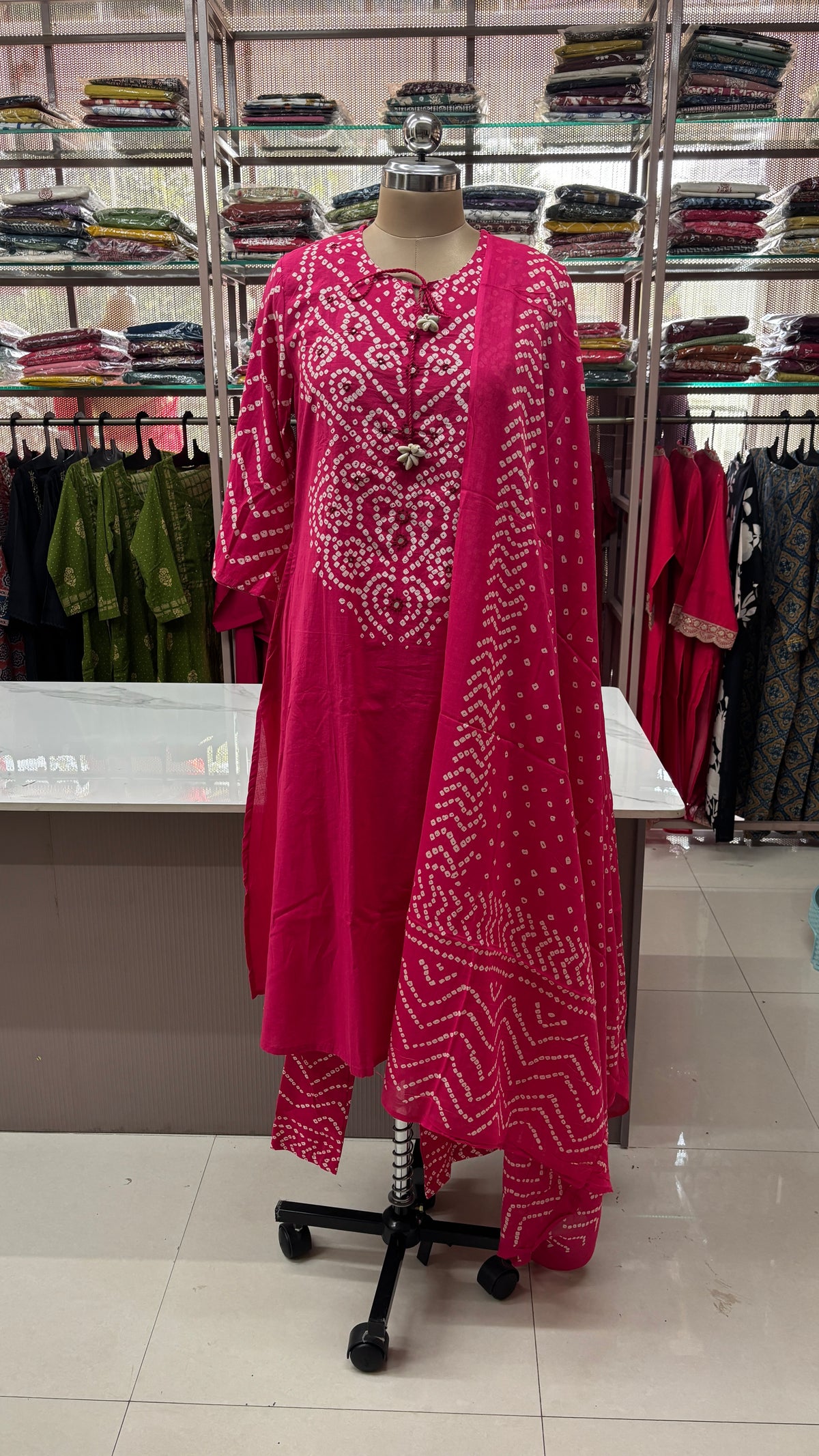 PINK- PURE COTTON KURTA SET