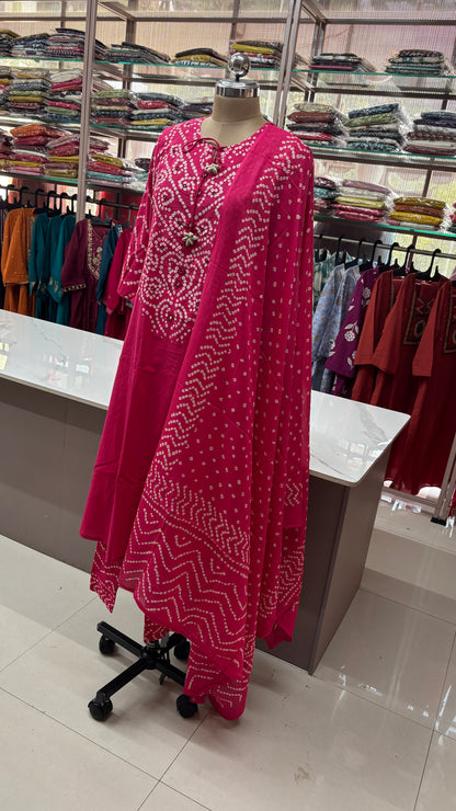 PINK- PURE COTTON KURTA SET