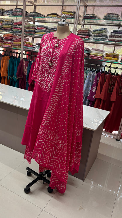 PINK- PURE COTTON KURTA SET
