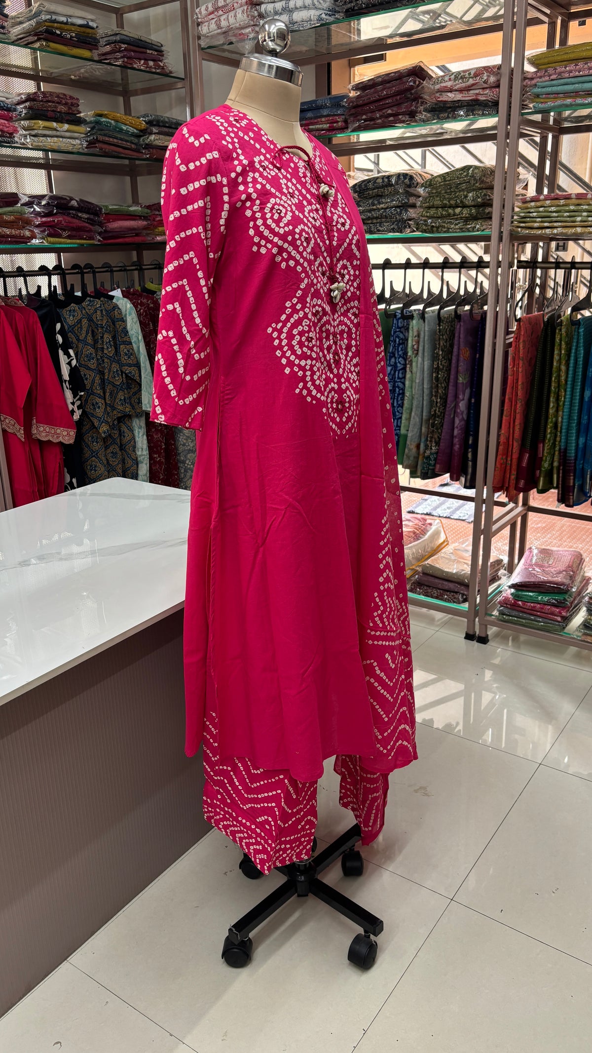 PINK- PURE COTTON KURTA SET