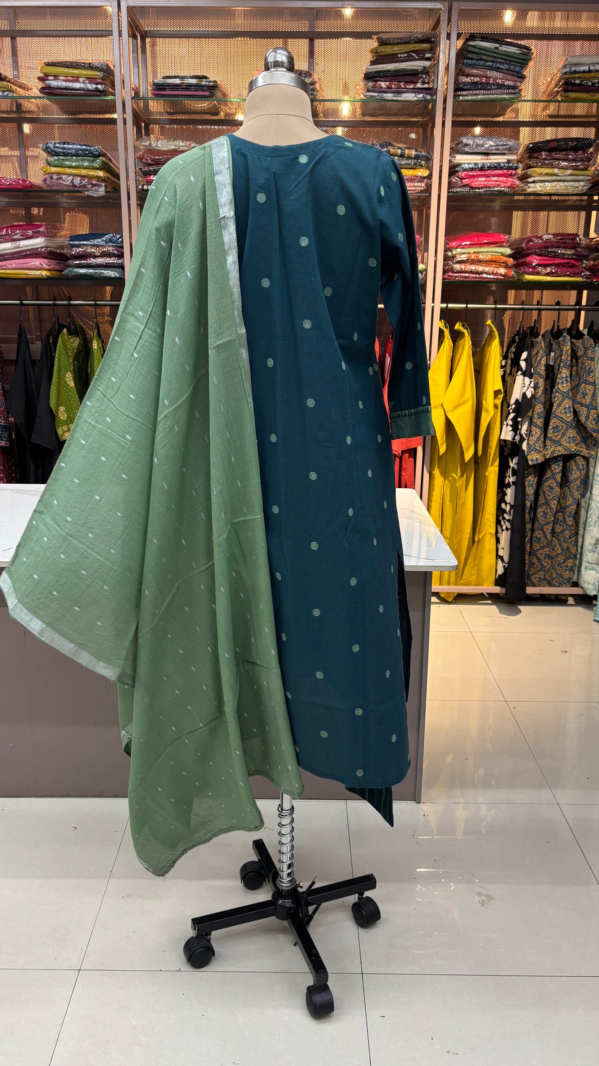 SAGE GREEN - PURE COTTON KURTA SET