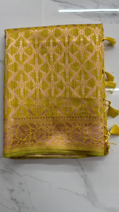 YELLOW- MYSORE COTTON SAREE