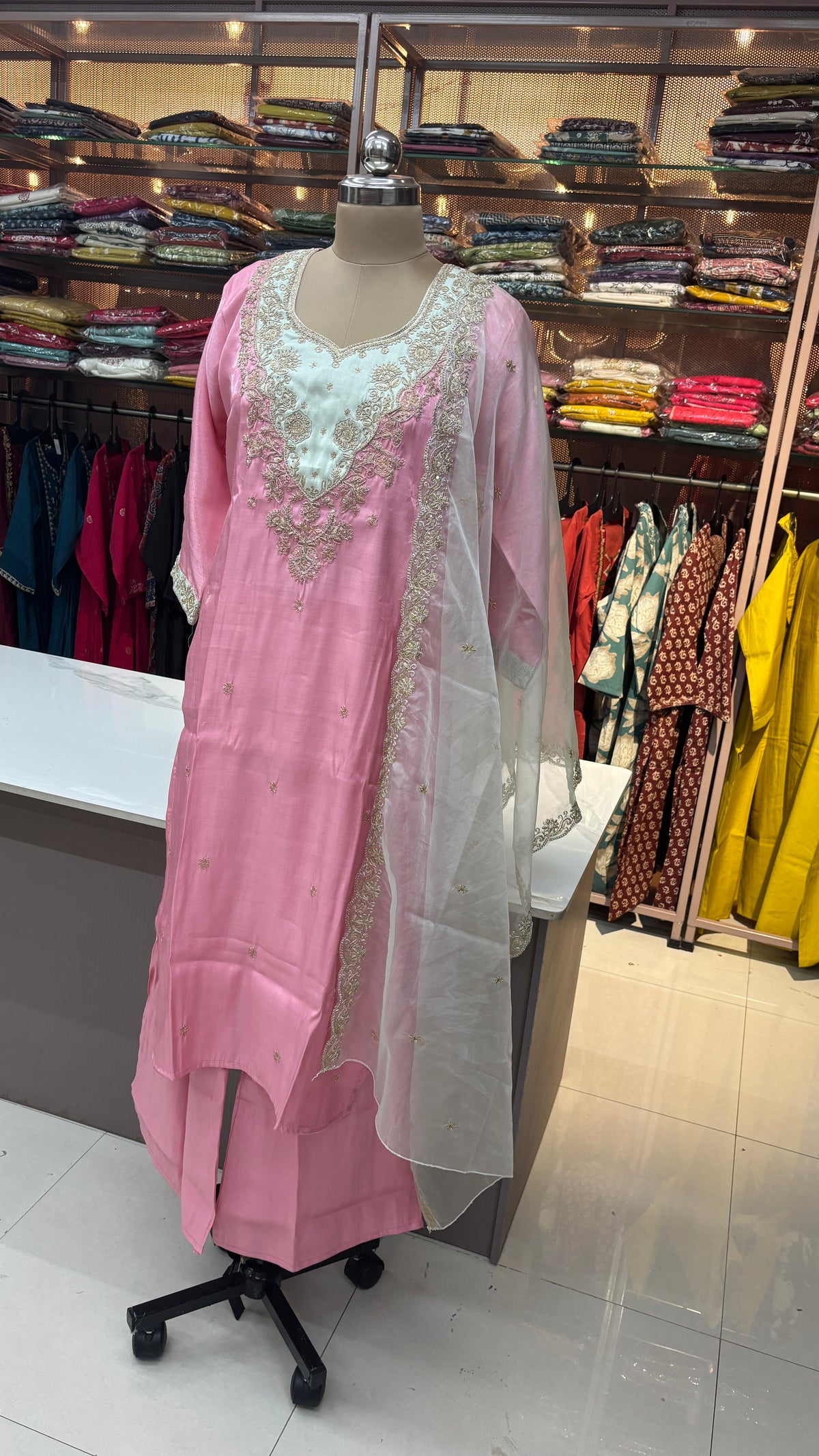 PINK - MULCHANDERI FESTIVE SUIT