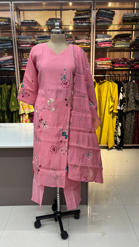 PINK- MULCHANDERI FESTIVE SUIT