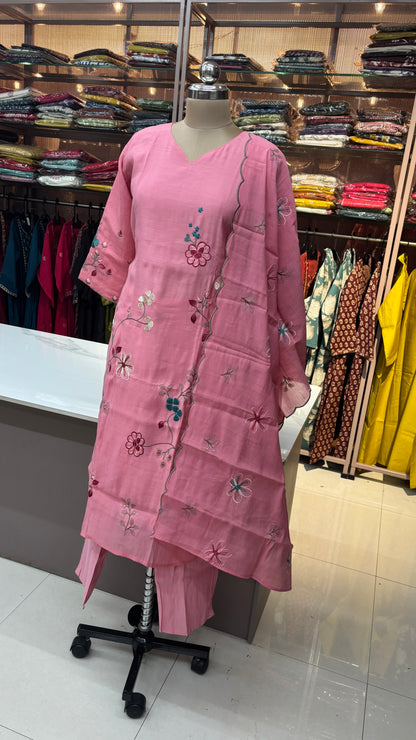PINK- MULCHANDERI FESTIVE SUIT