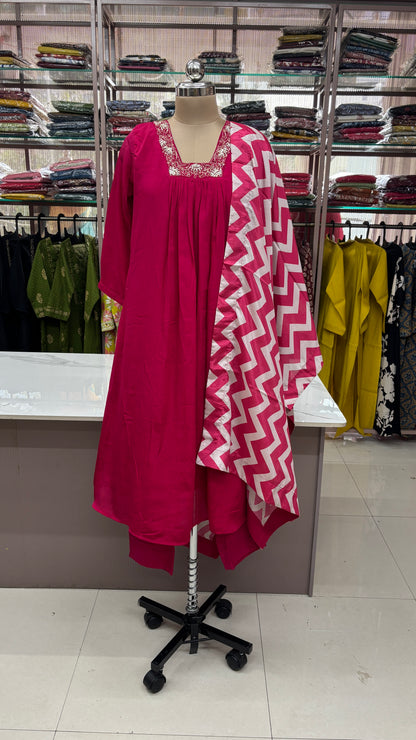 DARK PINK - PARTY WEAR SALWAR SUIT