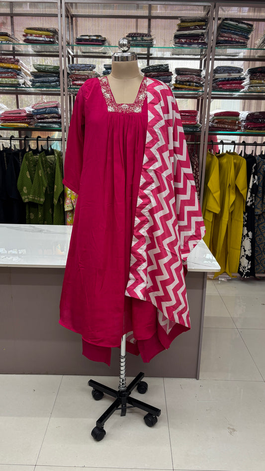 DARK PINK - PARTY WEAR SALWAR SUIT