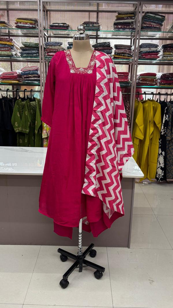 DARK PINK - PARTY WEAR SALWAR SUIT