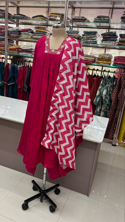 DARK PINK - PARTY WEAR SALWAR SUIT