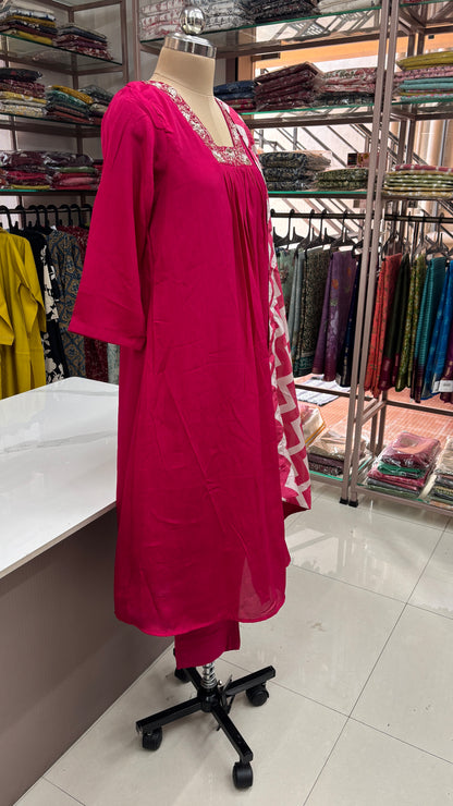DARK PINK - PARTY WEAR SALWAR SUIT