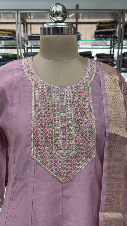 ONION PINK - PARTY WEAR SALWAR SUIT