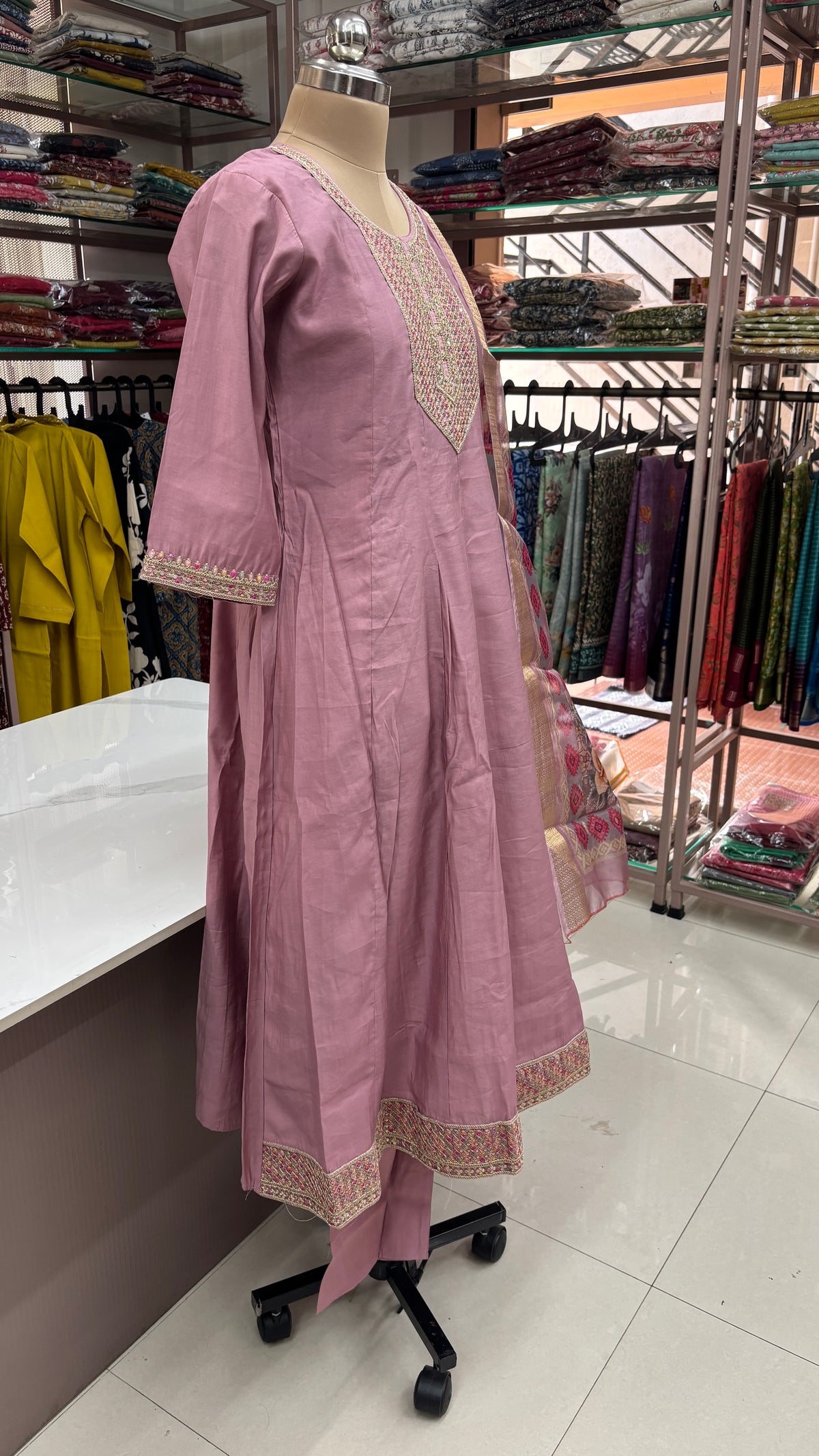 ONION PINK - PARTY WEAR SALWAR SUIT