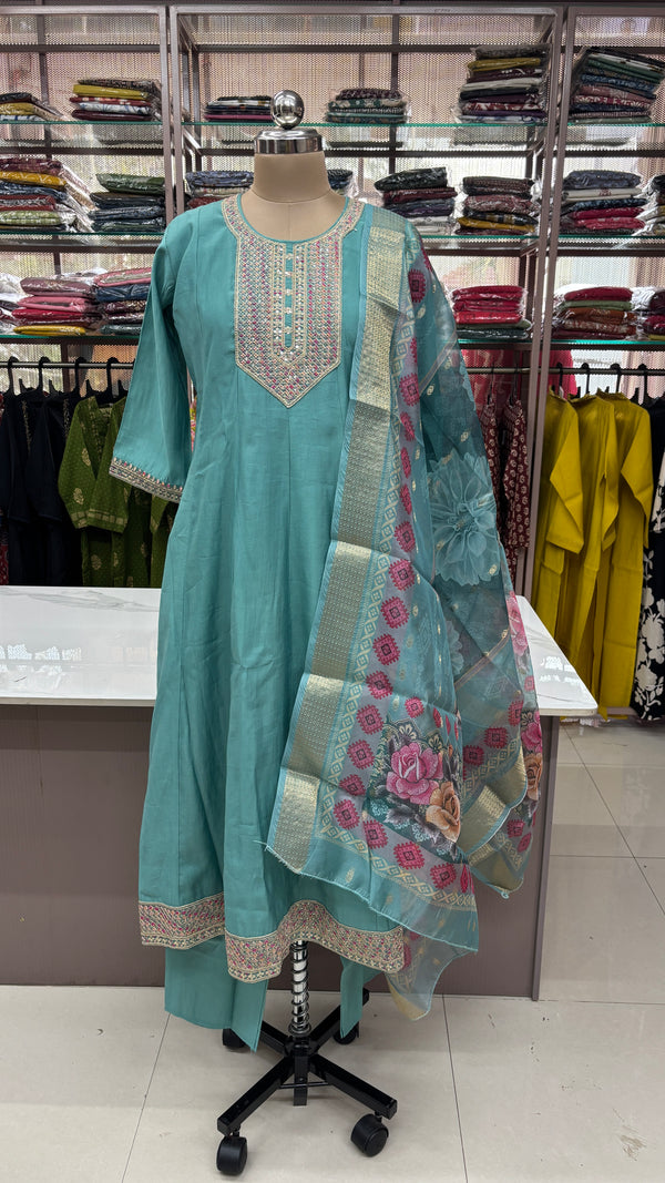 BLUE- PARTY WEAR SALWAR SUIT