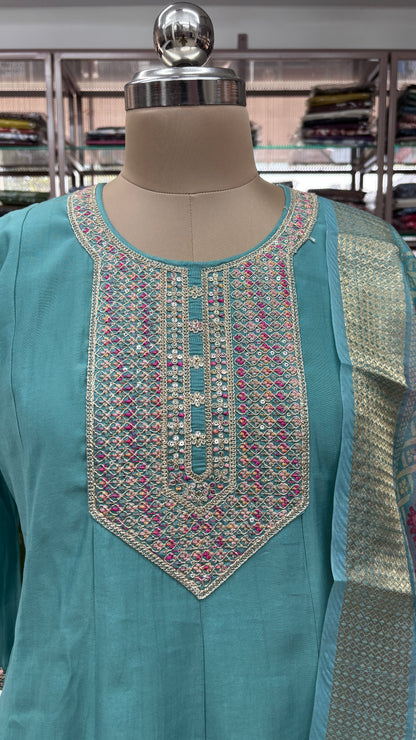 BLUE- PARTY WEAR SALWAR SUIT