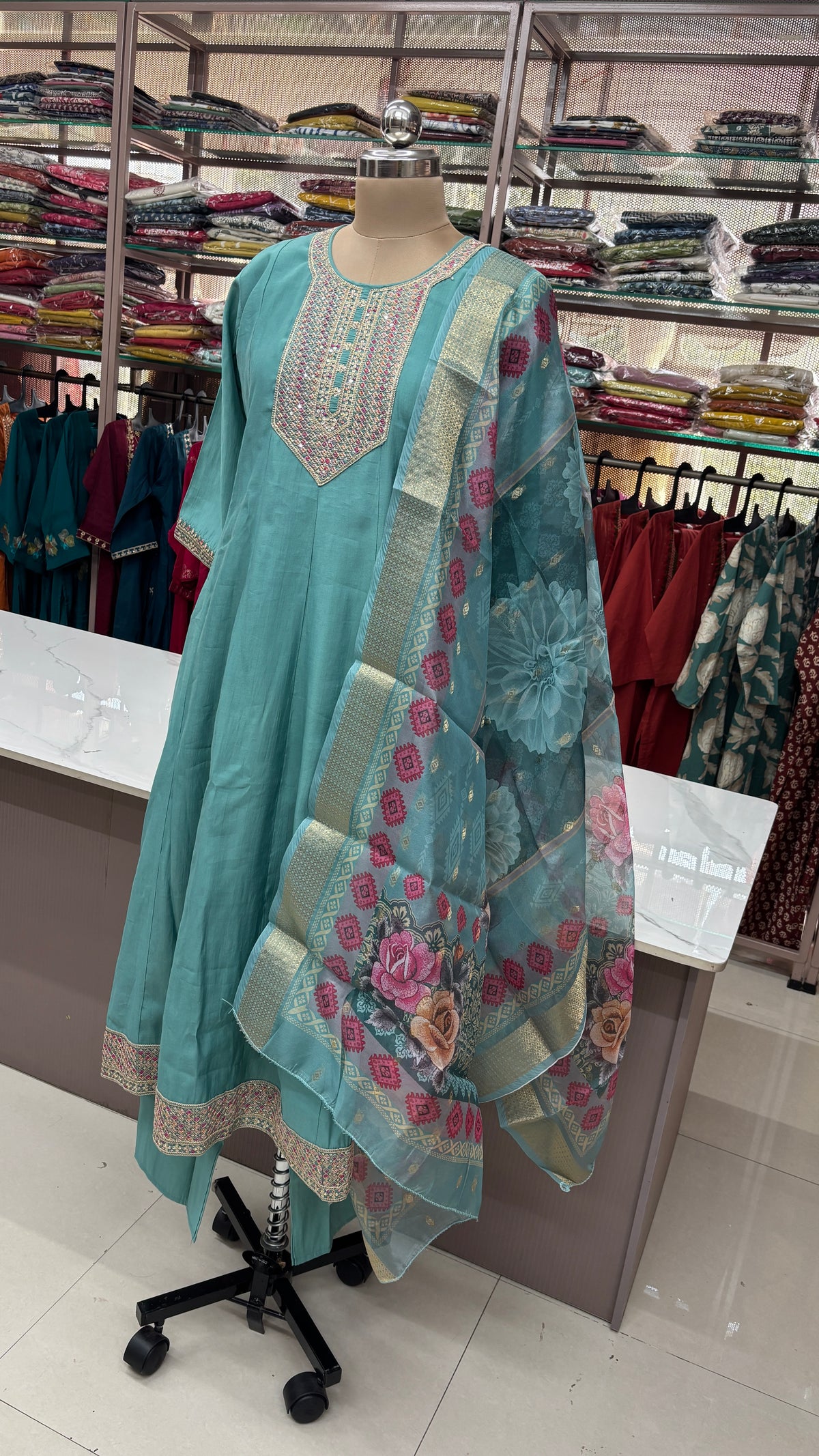 BLUE- PARTY WEAR SALWAR SUIT